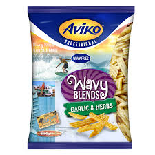 Aviko Wavy Blends hullámos ropogós hasábburgonya 4x2,5kg SAJTOS-HAGYMÁS