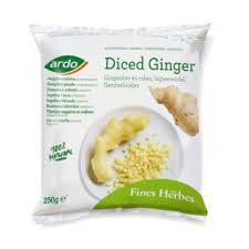 Kockázott gyömbér, 4x4 mm. 250 g  cs