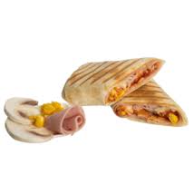 Sonkás-gombás-kukoricás wrap